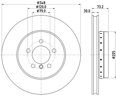 8DD355120751 HELLA Тормозной диск