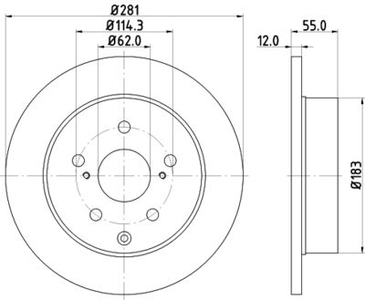 8DD355118881 HELLA Тормозной диск