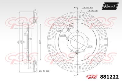 881222 MAXTECH Тормозной диск