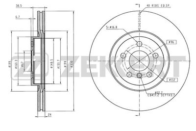 BS6605 ZEKKERT Тормозной диск