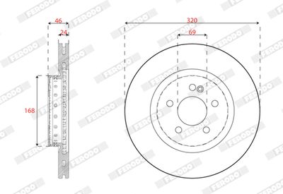 DDF2835VC1 FERODO Тормозной диск