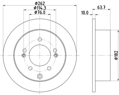 8DD355125301 HELLA PAGID Тормозной диск