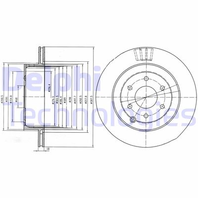 BG4174 DELPHI Тормозной диск