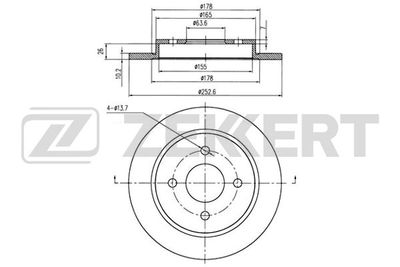 BS5040 ZEKKERT Тормозной диск