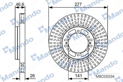 MBC030194 MANDO Тормозной диск