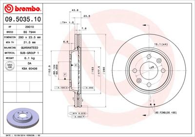 BS7944 BRECO Тормозной диск