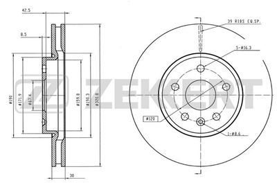 BS5923 ZEKKERT Тормозной диск