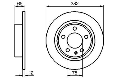 0986478891 BOSCH Тормозной диск