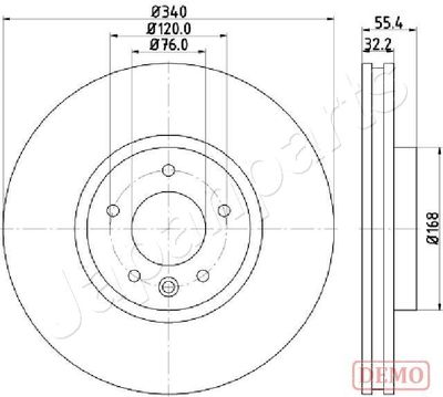 DI0954C JAPANPARTS Тормозной диск