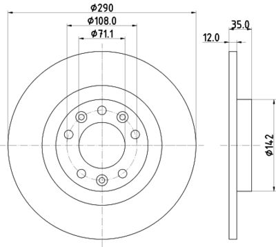 8DD355120421 HELLA Тормозной диск