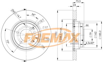 BD4645 FREMAX Тормозной диск