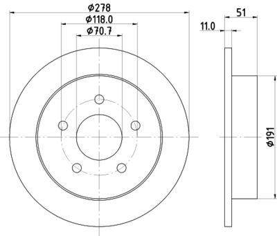 8DD355106961 HELLA PAGID Тормозной диск