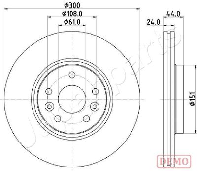 DI0706C JAPANPARTS Тормозной диск