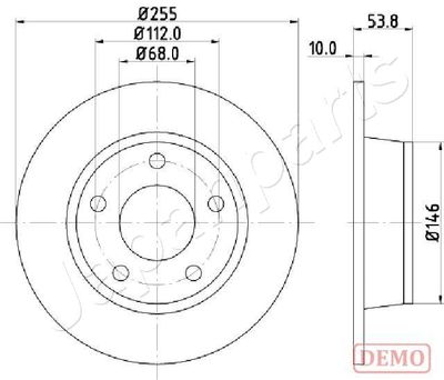 DP0914C JAPANPARTS Тормозной диск