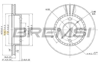 CD6866V BREMSI Тормозной диск