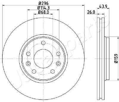 DI0707 JAPANPARTS Тормозной диск