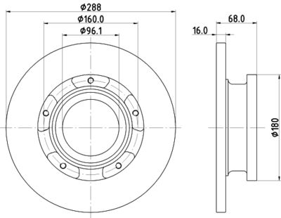 MDC2552 MINTEX Тормозной диск