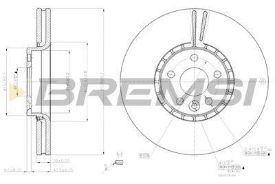 CD7801V BREMSI Тормозной диск