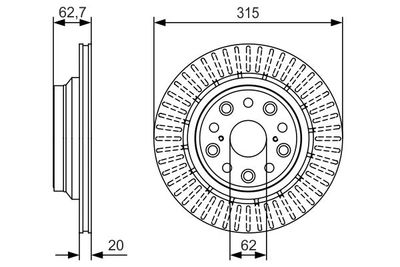 0986479T06 BOSCH Тормозной диск