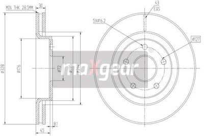 192323 MAXGEAR Тормозной диск