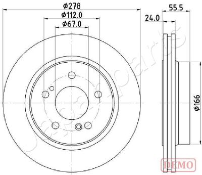 DP0506C JAPANPARTS Тормозной диск