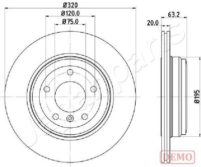 DP0125C JAPANPARTS Тормозной диск