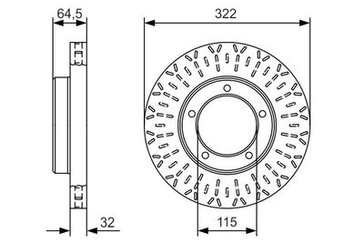 0986479A64 BOSCH Тормозной диск