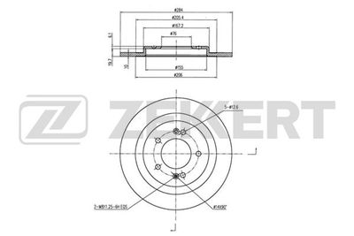 BS6025 ZEKKERT Тормозной диск