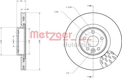 6110659 METZGER Тормозной диск