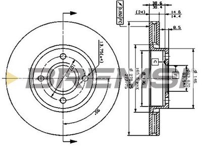 CD6801V BREMSI Тормозной диск