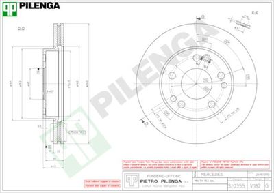 V182 PILENGA Тормозной диск