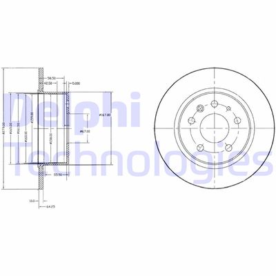 BG2252 DELPHI Тормозной диск