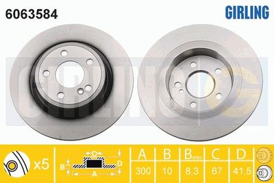 6063584 GIRLING Тормозной диск