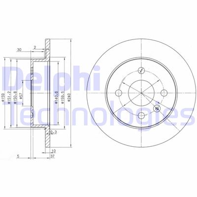 BG3403 DELPHI Тормозной диск