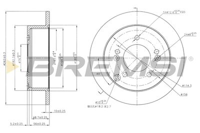 CD7447S BREMSI Тормозной диск