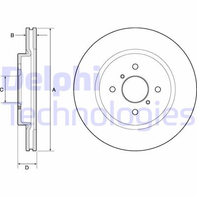 BG4750C DELPHI Тормозной диск