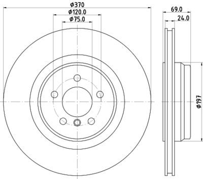 8DD355125091 HELLA PAGID Тормозной диск