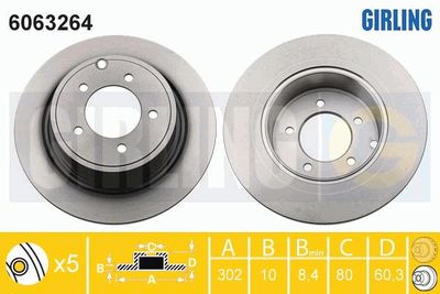 6063264 GIRLING Тормозной диск