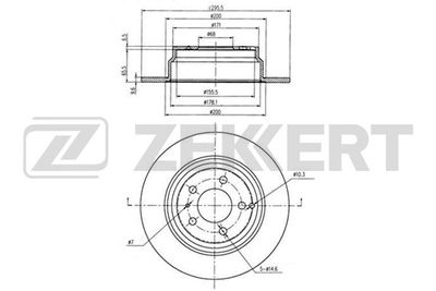 BS6146 ZEKKERT Тормозной диск