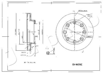 60W25C JAPKO Тормозной диск