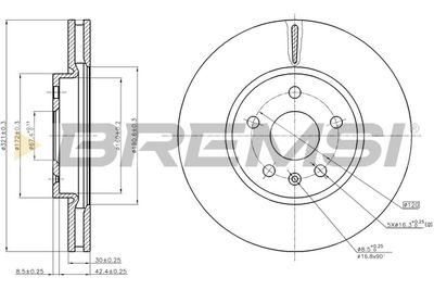 CD7722V BREMSI Тормозной диск