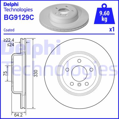 BG9129C DELPHI Тормозной диск