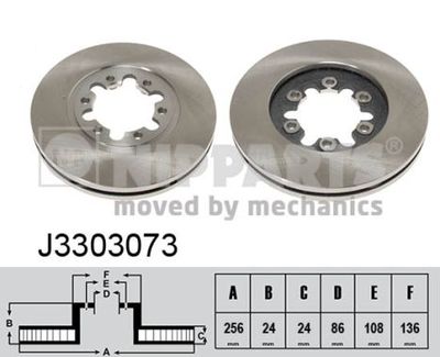 J3303073 NIPPARTS Тормозной диск