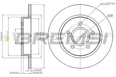 CD8061S BREMSI Тормозной диск