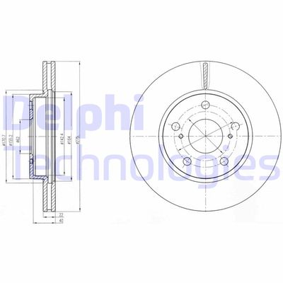 BG4232 DELPHI Тормозной диск