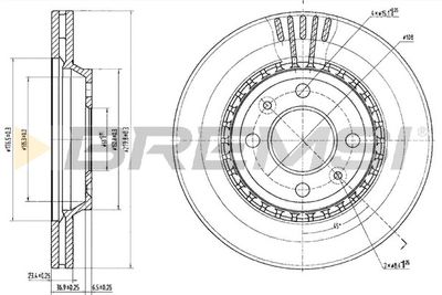 CD6354V BREMSI Тормозной диск