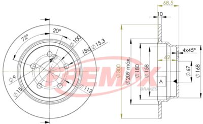 BD0413 FREMAX Тормозной диск