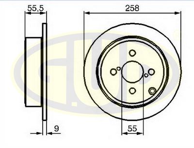 GDB109138 G.U.D. Тормозной диск