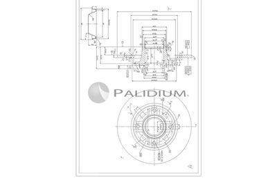 P331129 ASHUKI by Palidium Тормозной диск