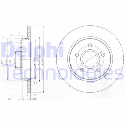 BG3896C DELPHI Тормозной диск